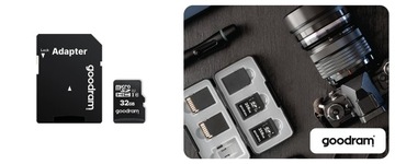 Карта памяти GOODRAM 32 ГБ UHS I MicroSD + адаптер