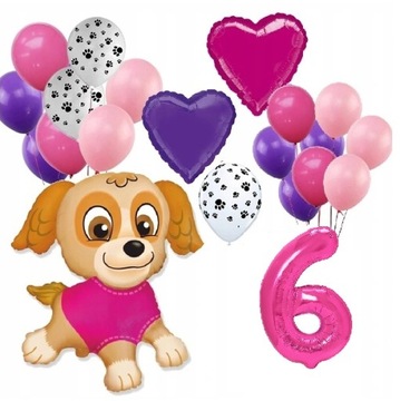 BALONY ZESTAW na urodziny 6 LAT PAW PSI PATROL