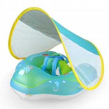 Baby Swimming Ring With Sun Canopy Removable