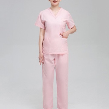 Peelingi pielęgniarskie Prezent z okazji Dnia Pielęgniarki Zestaw do szorowania munduru roboczego dla pielęgniarek M Różowy
