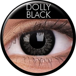Soczewki zmieniające Big Eyes Dolly Black, 2 szt.