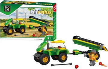Klocki Blocki MyFarm Traktor z przyczepą KB 0313