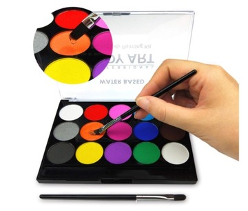 ПРЕМИУМ КРАСКИ ДЛЯ ПОКРАСКИ ЛИЦА И ТЕЛА, 15 ЦВЕТОВ. МОЮЩИЕСЯ ДЕТИ