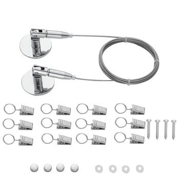 Multifunctional adjustable wire rope clothesline