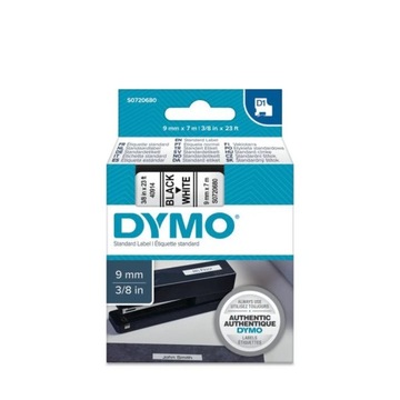 Лента Dymo D1 9мм х 7м белая/черная печать