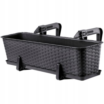 БАЛКОННАЯ ЯЩИКА 60 см ЦВЕТОЧНЫЙ ВАЗ ПОДСТАВКА ДЛЯ ЦВЕТОВ БАЛКОННЫЕ РУЧКИ