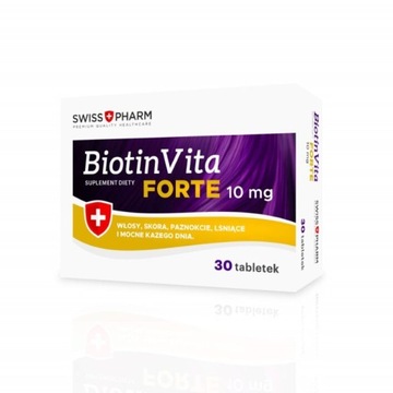 BiotinVita Forte Biotyna 10 mg 30 tabl. zdrowe włosy i skóra