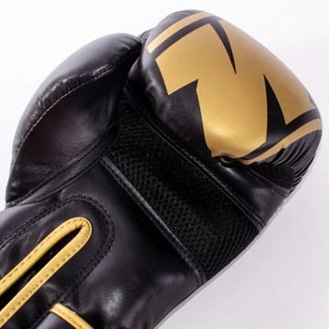 Боксерские перчатки StormCloud Bolt 2.0, черные/золотые, 8 унций