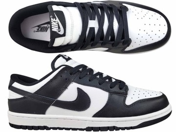 NIKE DUNK LOW RETRO PANDA DD1391 100 BUTY MĘSKIE SKATE TRAMPKI BIAŁO CZARNE