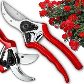 SEKATOR NOŻYCOWY RĘCZNY OGRODOWY DO GAŁĘZI KRZEWÓW Z BLOKADĄ OSTRY SOLIDNY