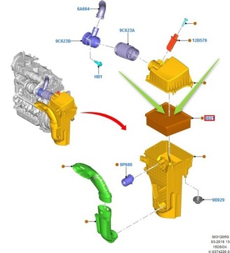FORD filtr powietrza 1836805