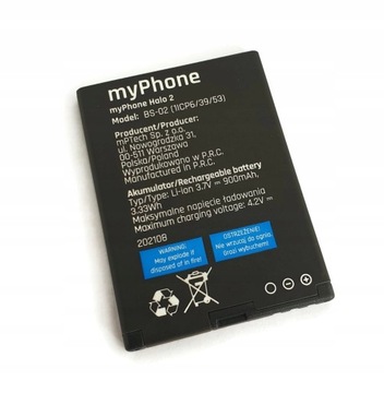 Oryginalna Świeża bateria BS-02 do myPhone Halo 2 900mAh