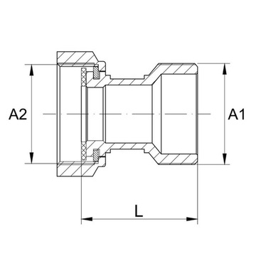 ŚRUBUNEK PÓŁŚRUBUNEK 1” RÓWNOPRZELOTOWY MOSIĘŻNY DIAMOND