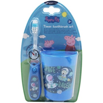 Szczoteczka do zębów kubek timer minutnik Peppa