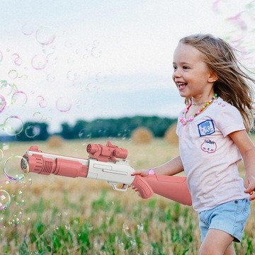 BUBBLE GUN BUBBLE МАШИНА АВТОМАТИЧЕСКАЯ + ЖИДКОСТЬ + КОНЦЕНТРАТ БАЗУКИ