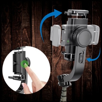 ДЕРЖАТЕЛЬ ДЛЯ ТЕЛЕФОНА SELFIESTICK GIMBAL АВТОМАТИЧЕСКАЯ СТАБИЛИЗАЦИЯ ПОВОРОТНЫЙ ABS