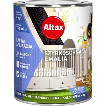ALTAX szybkoschnąca emalia szary połysk 0.25L