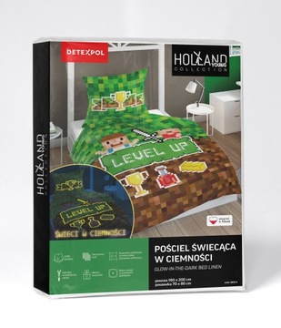 Постельное белье FLUO 140X200 для повышения уровня Minecraft светящееся