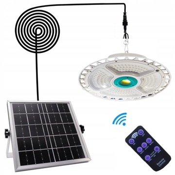 ŻYRANDOL SOLARNY SUFITOWA WISZĄCA LED 1200lm 200W