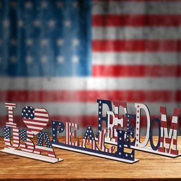 ДЕРЕВЯННЫЕ ФИГУРКИ ПАТРИОТИЧЕСКИЕ ДЕРЕВЯННЫЕ БУКВЫ 2 ШТ.