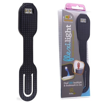Lampka nocna zakładka do książki USB czarna LED czytania z klipsem w Łóżku