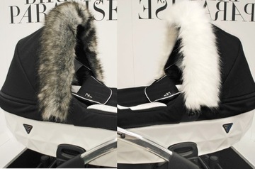 Меховая отделка на капюшоне коляски - мех для коляски.