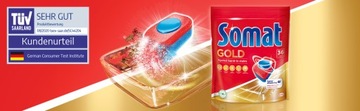 ТАБЛЕТКИ ДЛЯ ПОСУДОМОЕЧНЫХ МАШИН SOMAT GOLD 120X18,6 Г