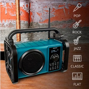 Мощная строительная радиостанция Medion DAB+/PLL-FM, Bluetooth 5.0, IP44,5 Вт