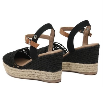 REFRESH ESPADRYLE DAMSKIE CZARNE KOTURN 39 1ŻCA