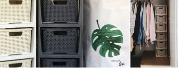 ПОЛКА, КОМОД, ПОДСТАВКА ДЛЯ ВАННОЙ, РОТАН, ШКАФ С 5 КОРЗИНАМИ, 5 ЯЩИКАМИ, АНТРАЦИТ