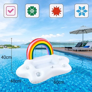 BAREK PŁYWAJĄCY DO BASENU Z UCHWYTAMI 60x40CM