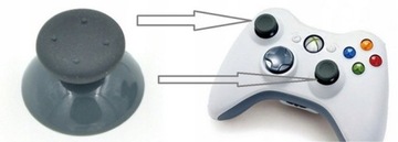 Szary grzybek nakładka na analog pada Xbox 360