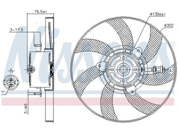 VENTILÁTOR CHLADIČŮ SEAT INCA 1.4-1.9