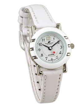Zegarek klasyczny na pasku białym dziewczęcy KOMUNIA Timemaster 014/03sb