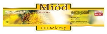Etykiet na miód mniszkowy (100szt) - wzór E214
