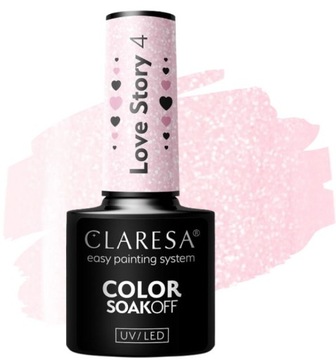 CLARESA LOVE STORY 4 LAKIER HYBRYDOWY Z DROBINKAMI