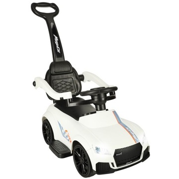 Машинка-толкач со звуком и светом. Белый.