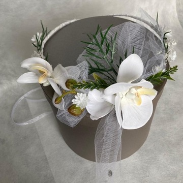 Причастие венок искусственные цветы кристаллы тюль