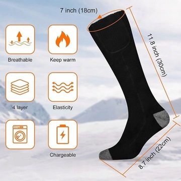 ЭЛЕКТРИЧЕСКИЕ НОСКИ С ПОДОГРЕВОМ, 4000 мАч, USB-МАГЕНТЫ