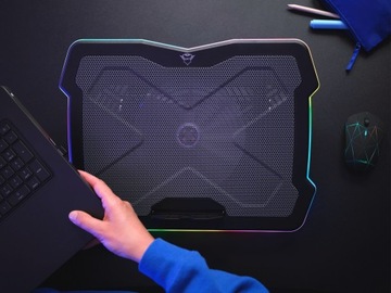 ПОДСТАВКА ДЛЯ НОУТБУКА 17,3 ДЮЙМА СВЕТОДИОДНАЯ ИГРОВАЯ ОХЛАЖДАЮЩАЯ ПОДСТАВКА ДЛЯ ГЕЙМЕРОВ