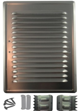 KRATKA WENTYLACYJNA14X21 NIERDZEWNA METAL ŁAPKI