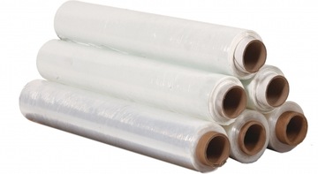 FOLIA STRETCH STRECZ BEZBARWNA 1,5KG MOCNA 6 ROLEK