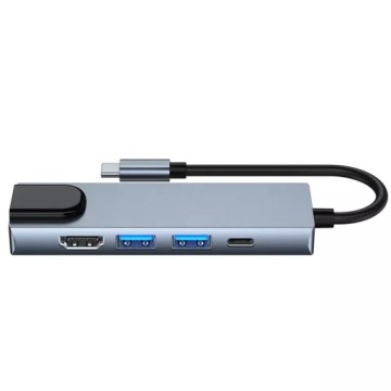 Адаптер RJ45 1000 Мбит/с HDMI USB 3.0 USBC PD 100 Вт