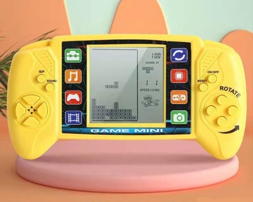 Большая 3,5-дюймовая игровая консоль Tetris розового цвета