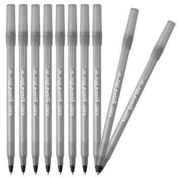 BIC ZESTAW ROUND STIC CLASSIC 1.0mm DŁUGOPIS CZARNY KLASYCZNY ZE SKUWKĄ x10