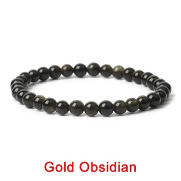 Handmade Elasticity Bracelet 4mm 6mm 8mm 10mm Natural Stone Smooth Round