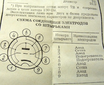 Лампа 6С19П-В ПРОВЕРЕНА НЕ ИСПОЛЬЗОВАНА