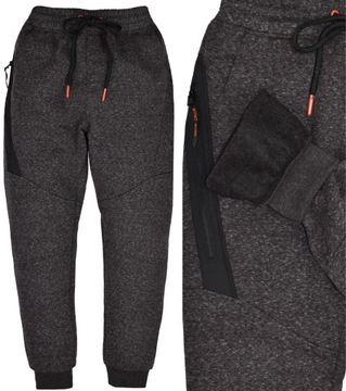 Grube Dresowe SPODNIE Ocieplane Dresowe (S-M-L-XL-XXL) - XXL