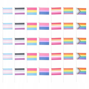 Ally Flag Pride Rainbow Stick Bezpłciowy znak