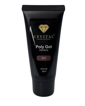 Poly Gel #5, CRYSTAL PROFESSIONAL, Żel budujący do paznokci 30ml